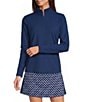 J.McLaughlin Bedford Knit Catalina Cloth Stand Collar Half Zip Long Sleeve Pullover - Image 1