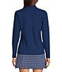J.McLaughlin Bedford Knit Catalina Cloth Stand Collar Half Zip Long Sleeve Pullover - Image 2