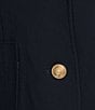 J.McLaughlin Benji Amelia Cloth Notch Lapel Long Sleeve Button Front Blazer, Color:Winter Navy - Image 4