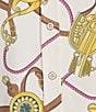 J.McLaughlin Betty Printed Catalina Cloth Point Collar Long Sleeve Button Front Top, Color:Off White/Gold/Brown - Image 4