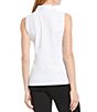Color:White - Image 2 - Betty Sleeveless Point Collar Top