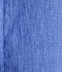 J.McLaughlin Britt Linen Point Collar Long Sleeve Button Front Blouse, Color:French Blue - Image 6
