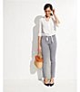 J.McLaughlin Britt Linen Point Collar Long Sleeve Button Front Blouse, Color:White - Image 5