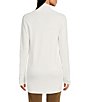 Color:White - Image 2 - Cotton Blend Open Front Ribbed Knit Frannie Cardigan