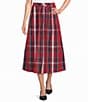 J.McLaughlin Cotton-Blend Plaid Ball Tartan Skirt - Image 1