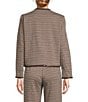 J.McLaughlin Cyna Plaid Print Round Neck Long Sleeve Buckle Trim Jacket, Color:Cream/Brown/Black - Image 3