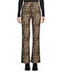 J.McLaughlin Dax Jacquard Animal Print Slim Bell Pants, Color:Tan/Black/Gold - Image 1