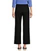 Color:Black - Image 2 - Deanne Split Front Hem Knit Straight Leg Cropped Pants