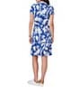 J.McLaughlin Dorte Printed Catalina Cloth Point Collar Cap Sleeve Dress, Color:Dark Blue/Off White - Image 2
