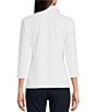 Color:White - Image 2 - Durham 3/4 Sleeve Ruffle Top