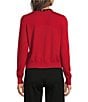 J.McLaughlin Embellished Round Neck Long Sleeve Button-Front Pearl Cardigan - Image 2