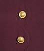 J.McLaughlin Florence Knit Round Neck Short Sleeve Button Front Scallop A-Line Dress, Color:Merlot - Image 3
