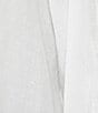 Color:White - Image 4 - Georgette Ramie Tencel Poplin Split V-Neck 3/4 Cuffed Sleeves Top