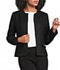 J.McLaughlin Gloriana Wool-Blend Boucle Woven Round Neck Long Sleeve Jacket - Image 1