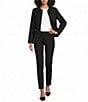 J.McLaughlin Gloriana Wool-Blend Boucle Woven Round Neck Long Sleeve Jacket - Image 3