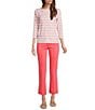 J.McLaughlin Ivy Front Seam Detailed Kick Flare Leg Hem Cropped Pull-On Pants - Image 3
