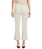 Color:Off White - Image 2 - Ivy Front Seam Detailed Kick Flare Hem Cropped Pull-On Pants