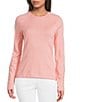 J.McLaughlin Jamey Crew Neck Button Trim Raglan Sleeve Sweater, Color:Pale Rose - Image 1