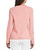 J.McLaughlin Jamey Crew Neck Button Trim Raglan Sleeve Sweater, Color:Pale Rose - Image 2