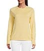 J.McLaughlin Jamey Crew Neck Button Trim Raglan Sleeve Sweater, Color:Pale Yellow - Image 1
