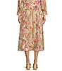 J.McLaughlin Jungle Melody Tie Front A-Line Midi Skirt, Color:Off White/Multi - Image 7