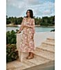 J.McLaughlin Jungle Melody Tie Front A-Line Midi Skirt, Color:Off White/Multi - Image 3