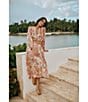 J.McLaughlin Jungle Melody Tie Front A-Line Midi Skirt, Color:Off White/Multi - Image 4
