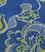 Color:Blue - Image 3 - Keller Wool Trinidad Abstract Border Print Scarf