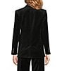 J.McLaughlin Lainie Velveteen Lapel Collar Long Sleeve Button Front Blazer, Color:Black - Image 3