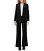 J.McLaughlin Lainie Velveteen Lapel Collar Long Sleeve Button Front Blazer, Color:Black - Image 4