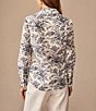 J.McLaughlin Lois Mixed Print Point Collar Long Sleeve Blouse - Image 2