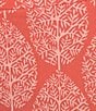 Color:Coral - Image 4 - Masie Amelia Cloth Leaf Print Flat Front Elastic Waist Pull-On Pants