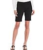 Color:Black - Image 1 - Masie Bermuda Pocketed Pull-On Shorts