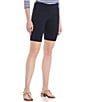 Color:Navy - Image 1 - Masie Bermuda Pocketed Pull-On Shorts