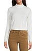J.McLaughlin Nadia Turtleneck Long Sleeve Top, Color:Off White - Image 1