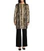 J.McLaughlin Pella Leopard Print Round Neck Long Sleeve Jacket, Color:Sand/Black - Image 2