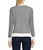 J.McLaughlin Poet Stripe Crew Neck Long Sleeve Sweater - Image 2