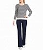 J.McLaughlin Poet Stripe Crew Neck Long Sleeve Sweater - Image 3