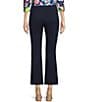 Color:Navy - Image 2 - Rylie Ponte Knit Slim Flare Leg Tummy Control Pull-On Pants