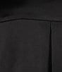 Color:Black - Image 4 - Satin Woven Point Collar Long Sleeve Button Front Shirt
