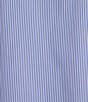 J.McLaughlin Tess Woven Stripe Ruffle Mock Neck Long Sleeve Button-Front Blouse - Image 4