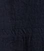 Color:Navy - Image 3 - Weezie Linen Split Round Neck Sleeveless Besom Front Pocket Shift Dress