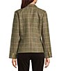 J.McLaughlin Woven Plaid Stand Collar Long Sleeve Button-Front Jacket - Image 2