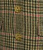 J.McLaughlin Woven Plaid Stand Collar Long Sleeve Button-Front Jacket - Image 4