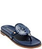 Color:Midnight - Image 1 - Collins Casual Leather Thong Sandals