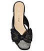 Color:Black - Image 4 - Debra Leather Satin Bow Slide Sandals