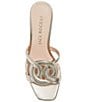 Color:Platinum - Image 4 - Dobson Leather Slide Sandals