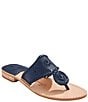 Jack Rogers Jacks Woven Leather Flat Thong Sandals - Image 1