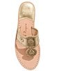 Color:Platinum/Platinum - Image 4 - Jacks Metallic Leather Flat Thong Sandals