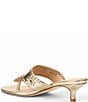 Jack Rogers Jacks Metallic Leather Kitten Heel Thong Sandals - Image 3